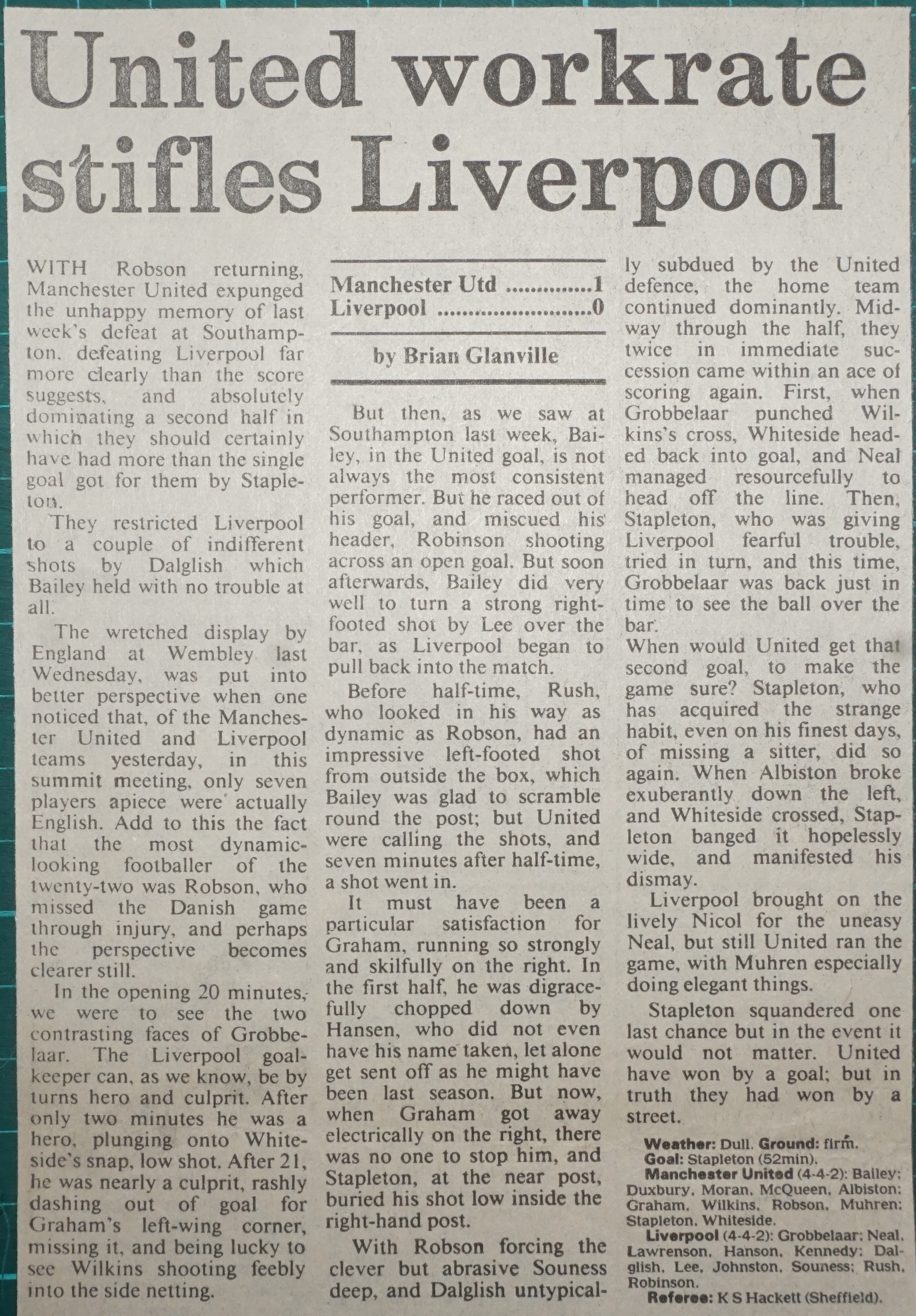 United workrate stifles Liverpool